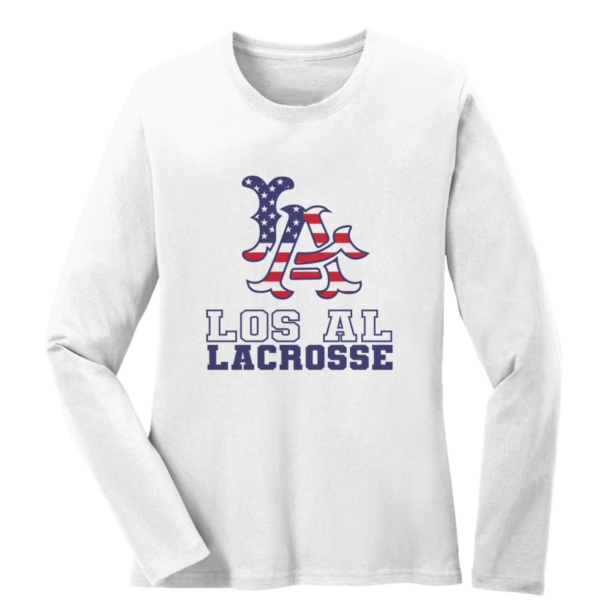 Women's Los Al Lacrosse Port & Co Cotton Long Sleeve