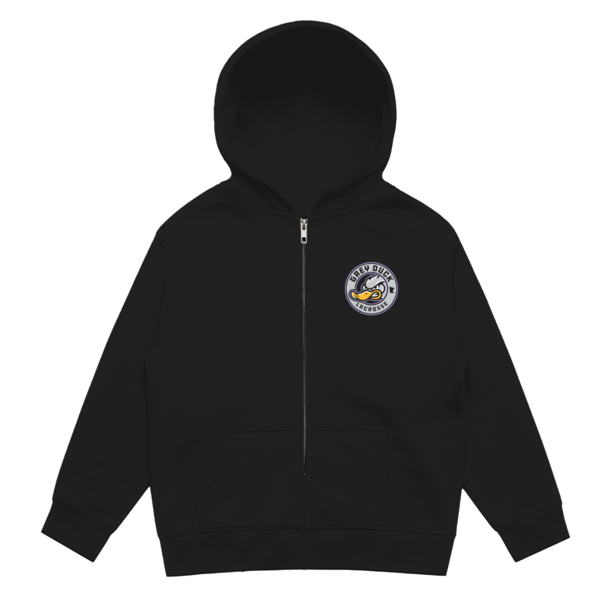 Youth Grey Duck Lacrosse AS Colour Relax Zip Hoodie