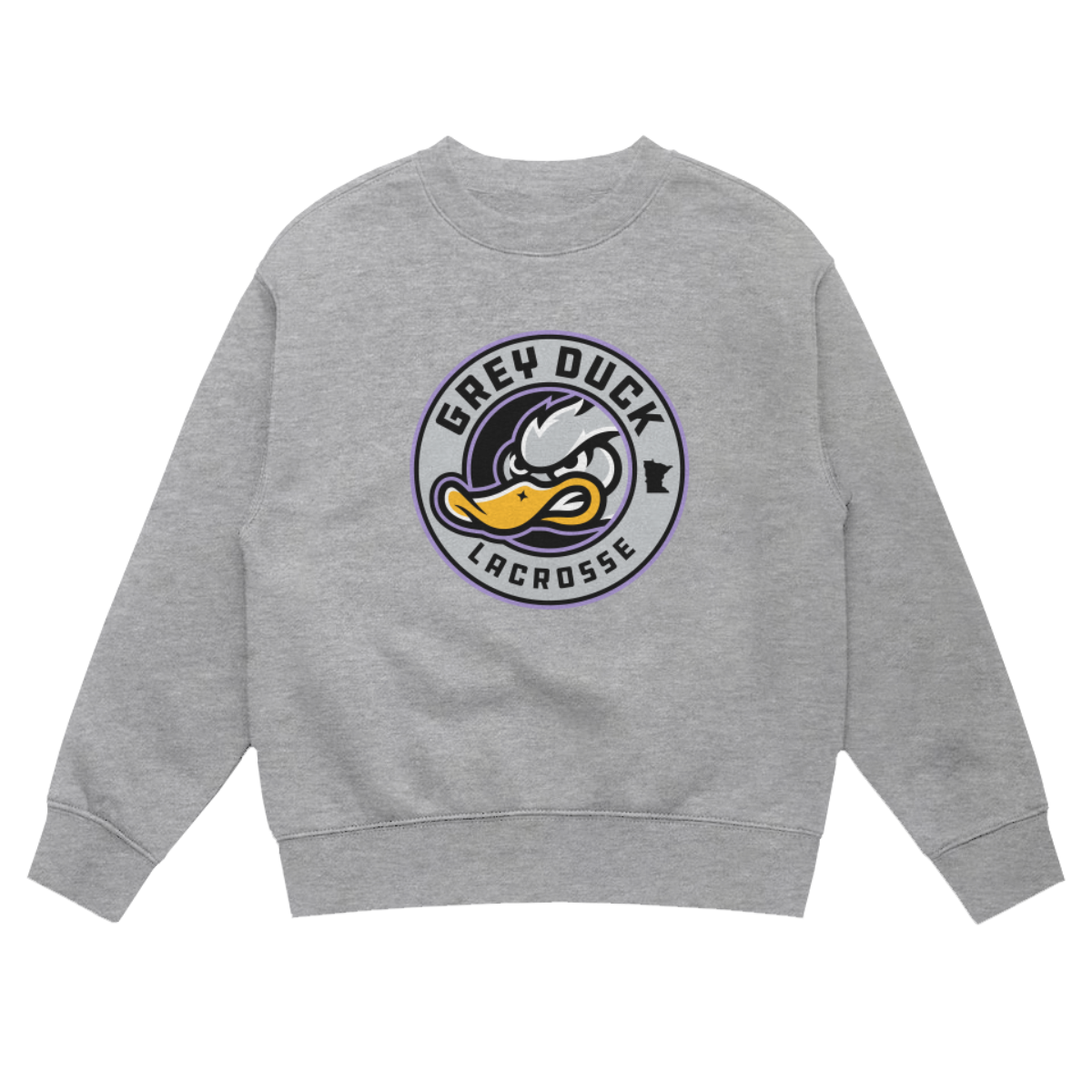 Youth Grey Duck Lacrosse AS Colour Relax Crewneck