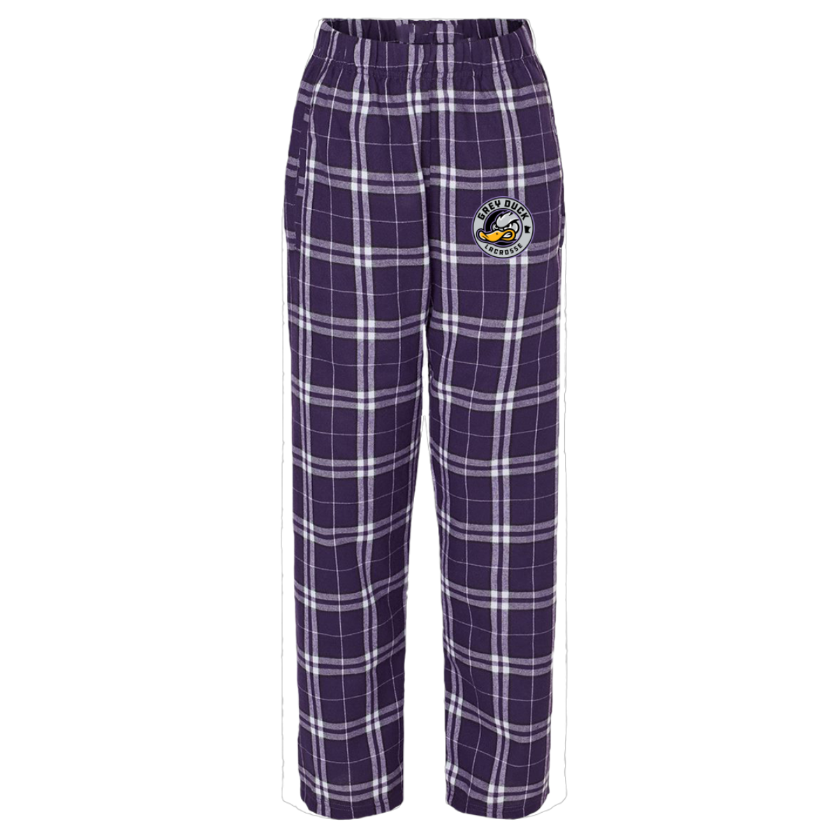 Youth Grey Duck Lacrosse Boxercraft Flannel Pants