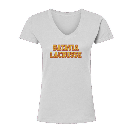 Women's Batavia Lacrosse Tultex V-Neck T-Shirt