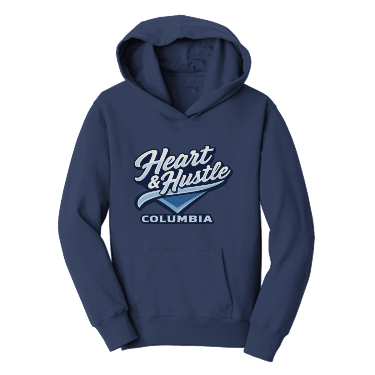 Youth Heart and Hustle Baseball Port & Company Hoodie