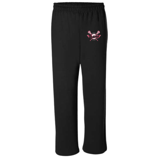 Adult Lady Braves Open-Bottom Gildan Relaxed Sweatpants