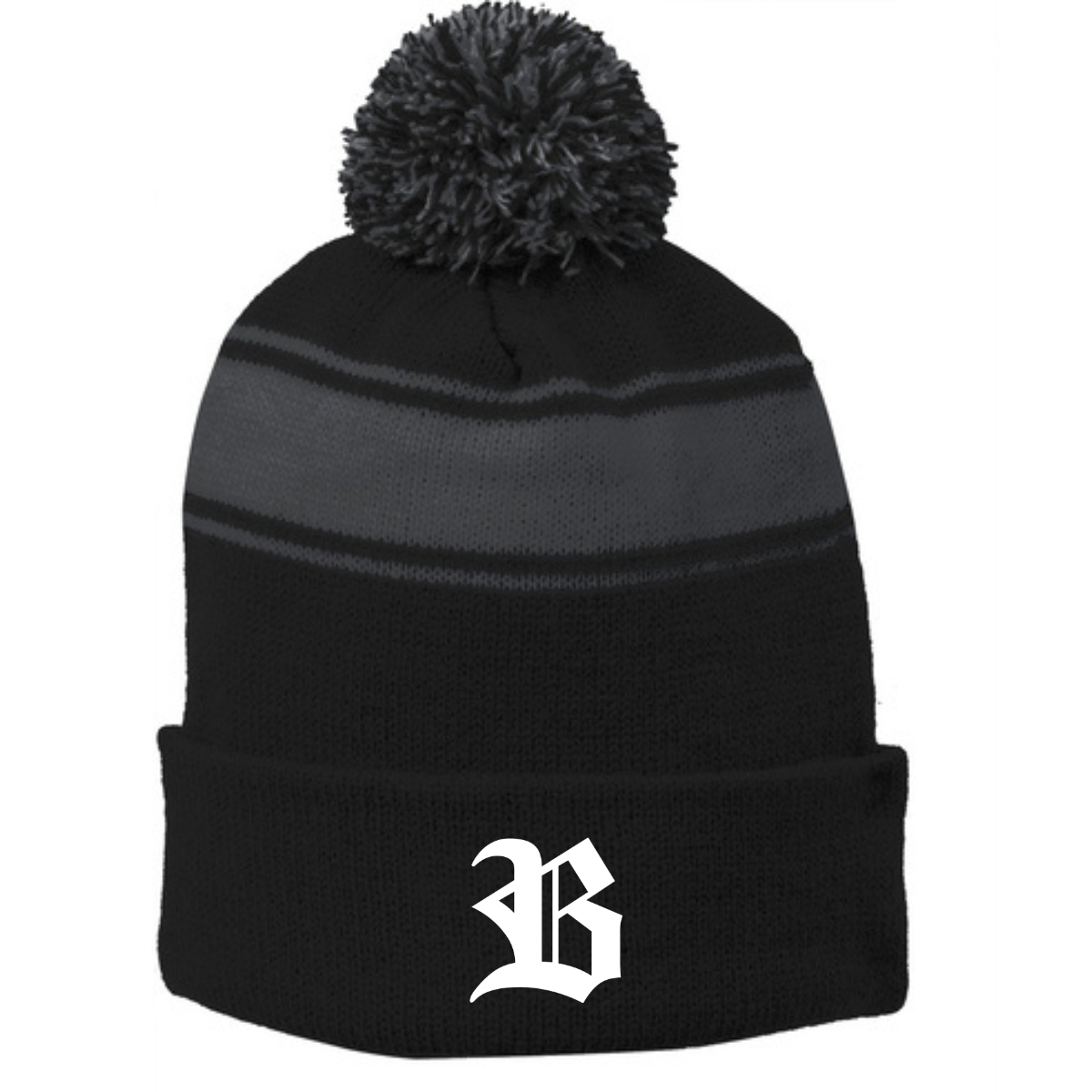 Manhattan Optimist Belles Sport-Tek Stripe Pom Pom Beanie