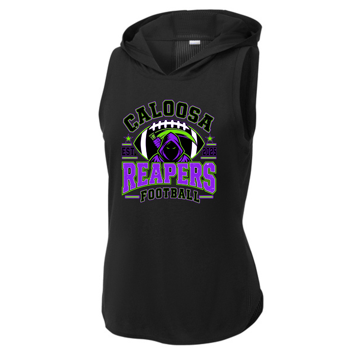 Women's Caloosa Reapers Football Sport-Tek PosiCharge Tri-Blend Hoodie Tank
