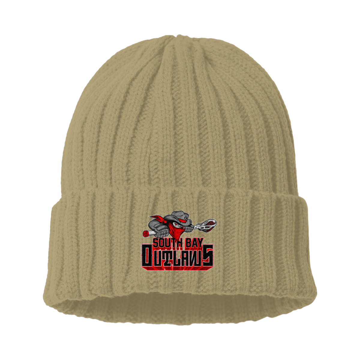 South Bay Outlaws Atlantis Headwear Cable Knit Cuffed Beanie