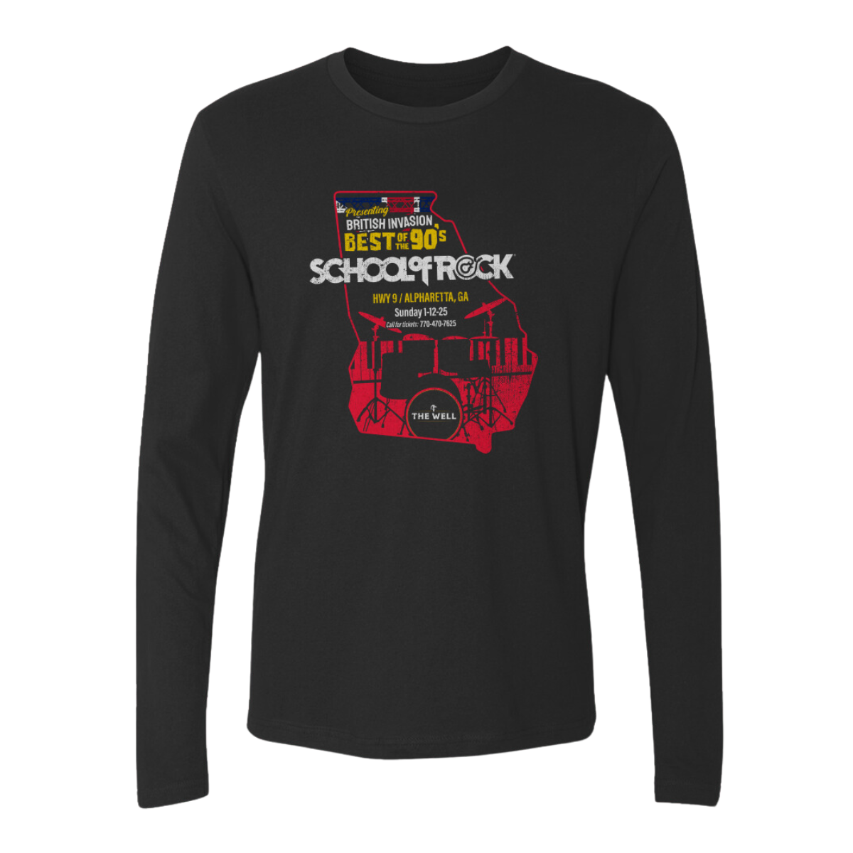 Adult School of Rock Next Level Cotton Long Sleeve T-Shirt