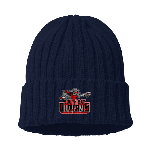 South Bay Outlaws Atlantis Headwear Cable Knit Cuffed Beanie