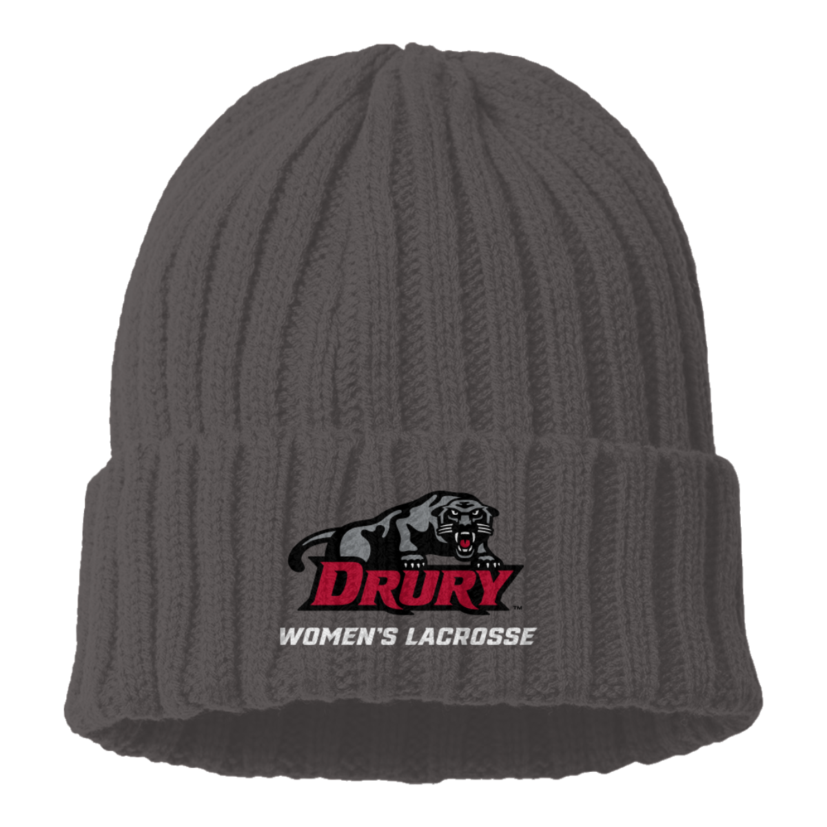 DU Lacrosse Atlantis Headwear Cable Knit Cuffed Beanie