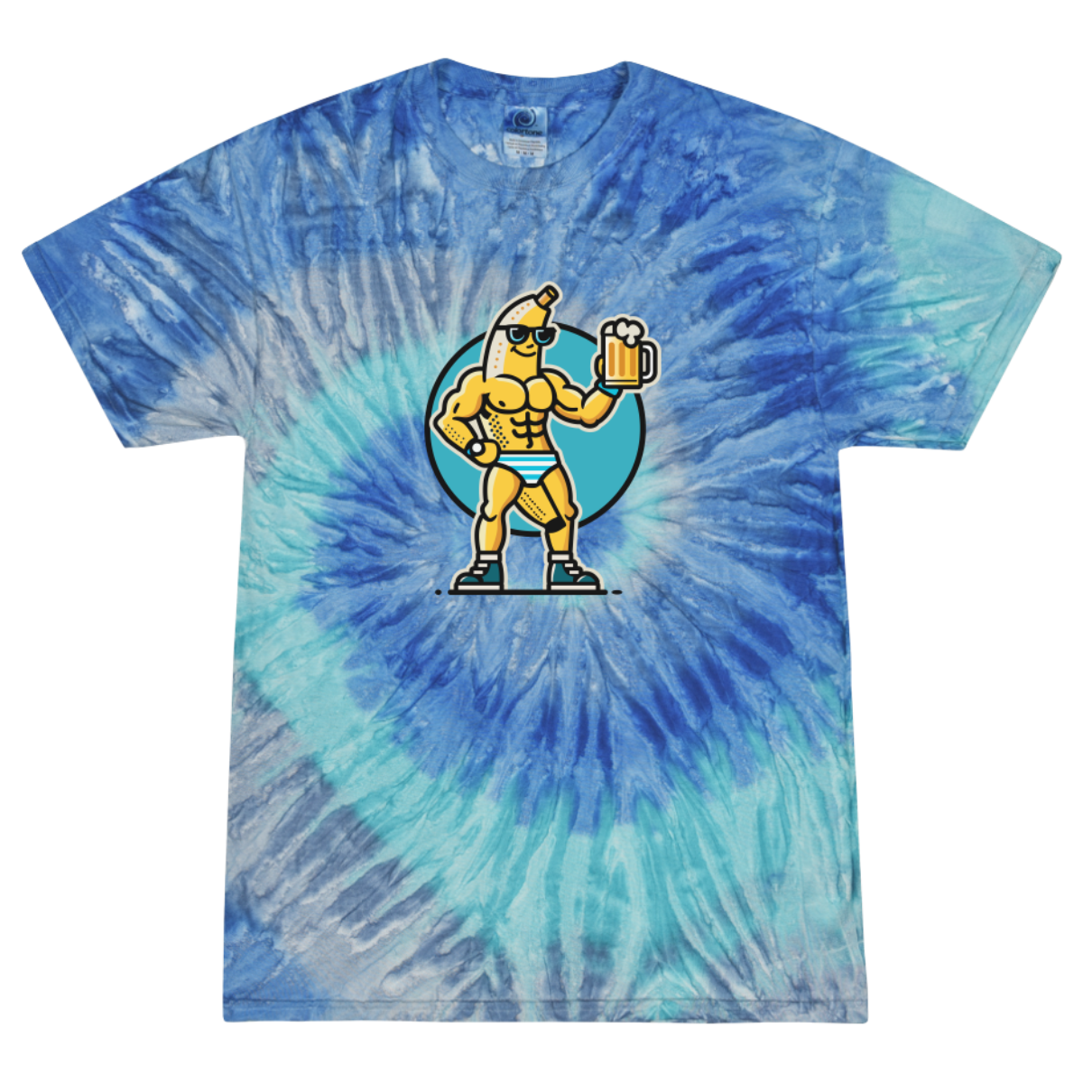 Adult Banana Hammocks Tie-Dye Blue Jerry Tee