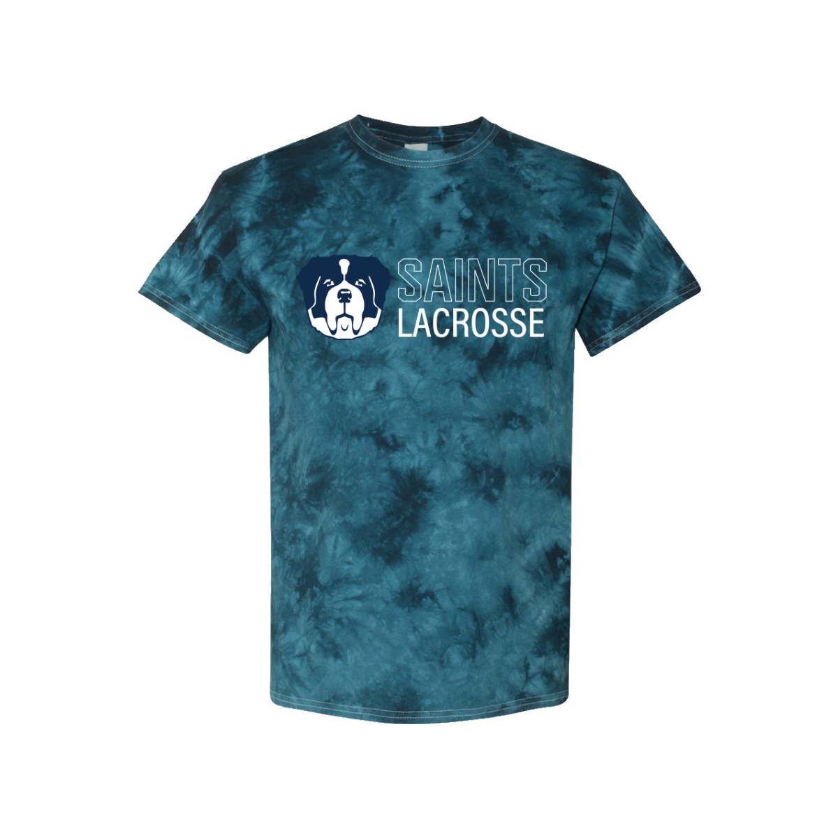 Adult Auburn Lacrosse Crystal Tie-Dyed T-Shirt