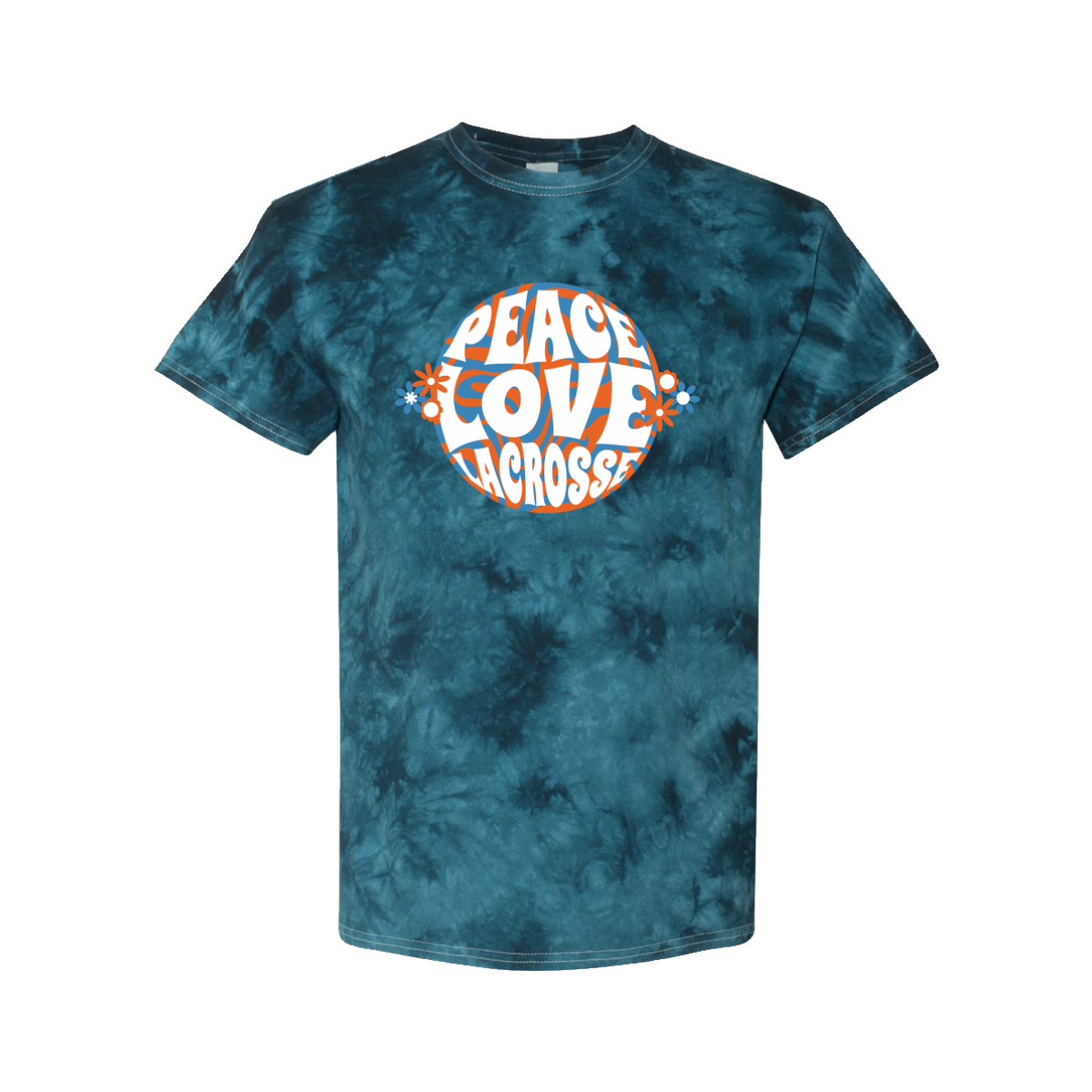 Adult Iowa Mavericks Navy Crystal Tie-Dye Tee
