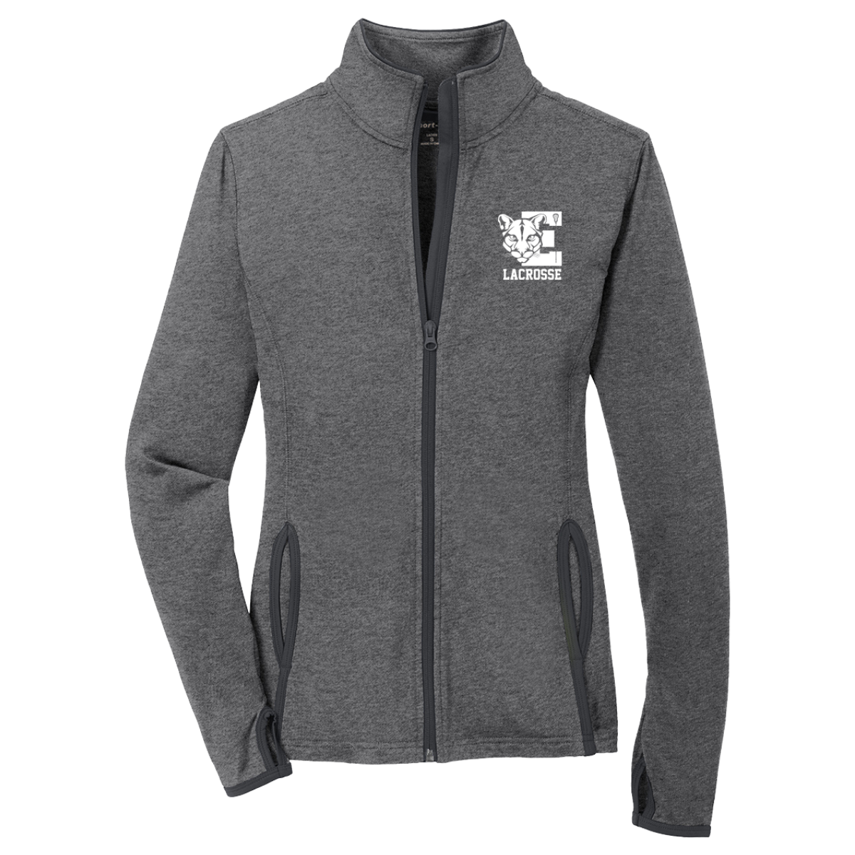 Women's Evergreen Lacrosse Sport-Tek Sport-Wick Stretch Full Zip Jacket