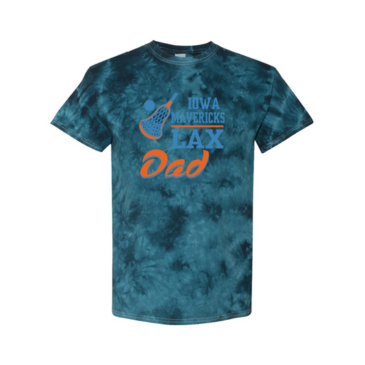 Adult Iowa Mavericks Navy Crystal Tie-Dye Tee