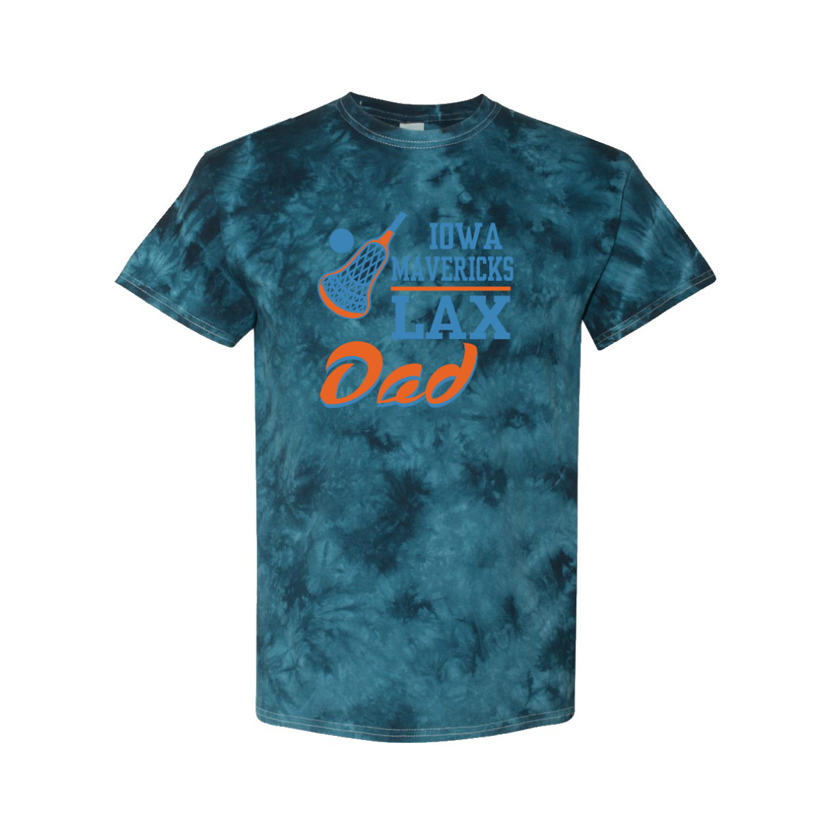 Adult Iowa Mavericks Navy Crystal Tie-Dye Tee