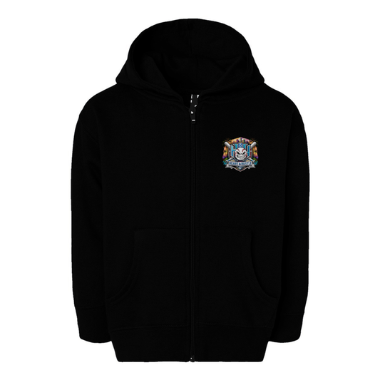 Toddler Heart and Hustle Baseball Rabbit Skins Full-Zip Fleece Hoodie