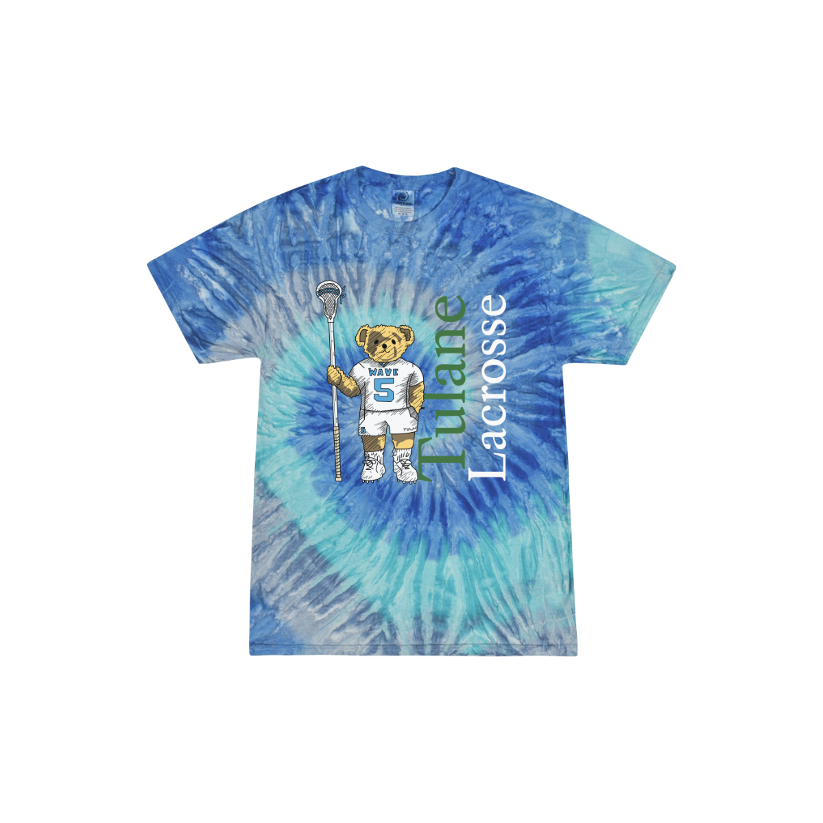 Adult Tulane Lacrosse Tie Dye Shirt