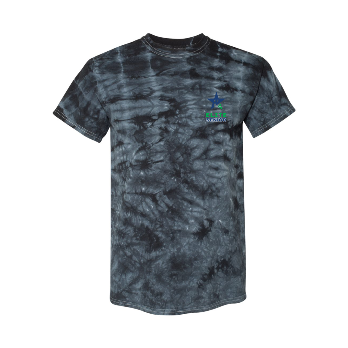 Adult CT Elite Black Crystal Tie-Dye Senior T-shirt