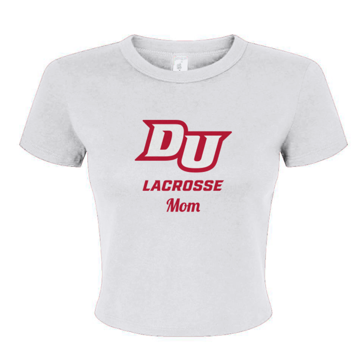 Women's Drury Lacrosse Micro Rib Baby Tee - Mom