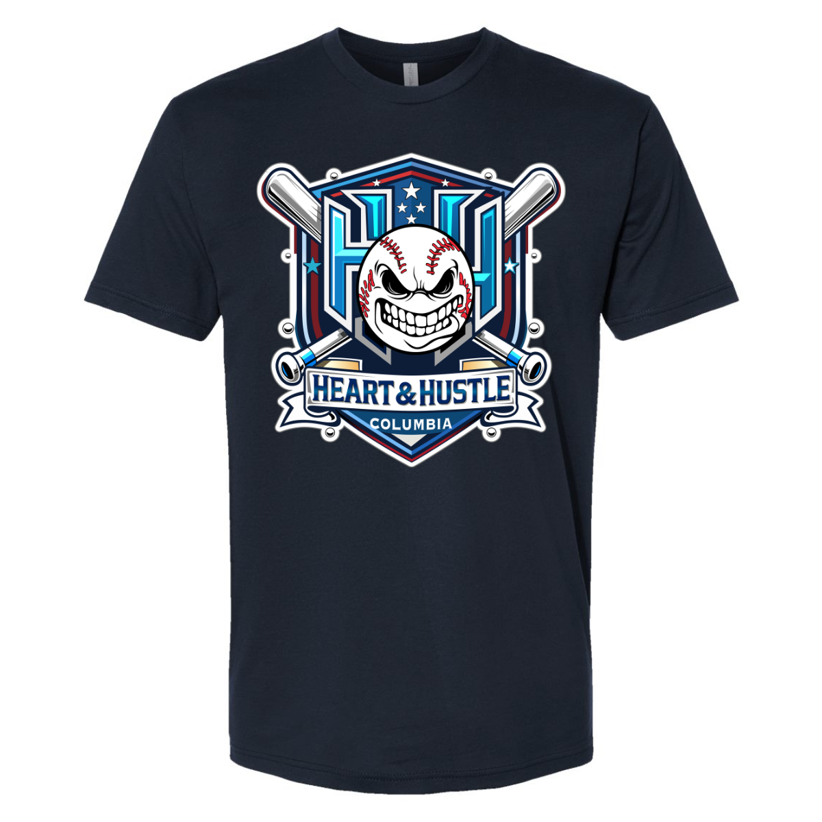 Adult Heart and Hustle Baseball Next Level Cotton T-Shirt