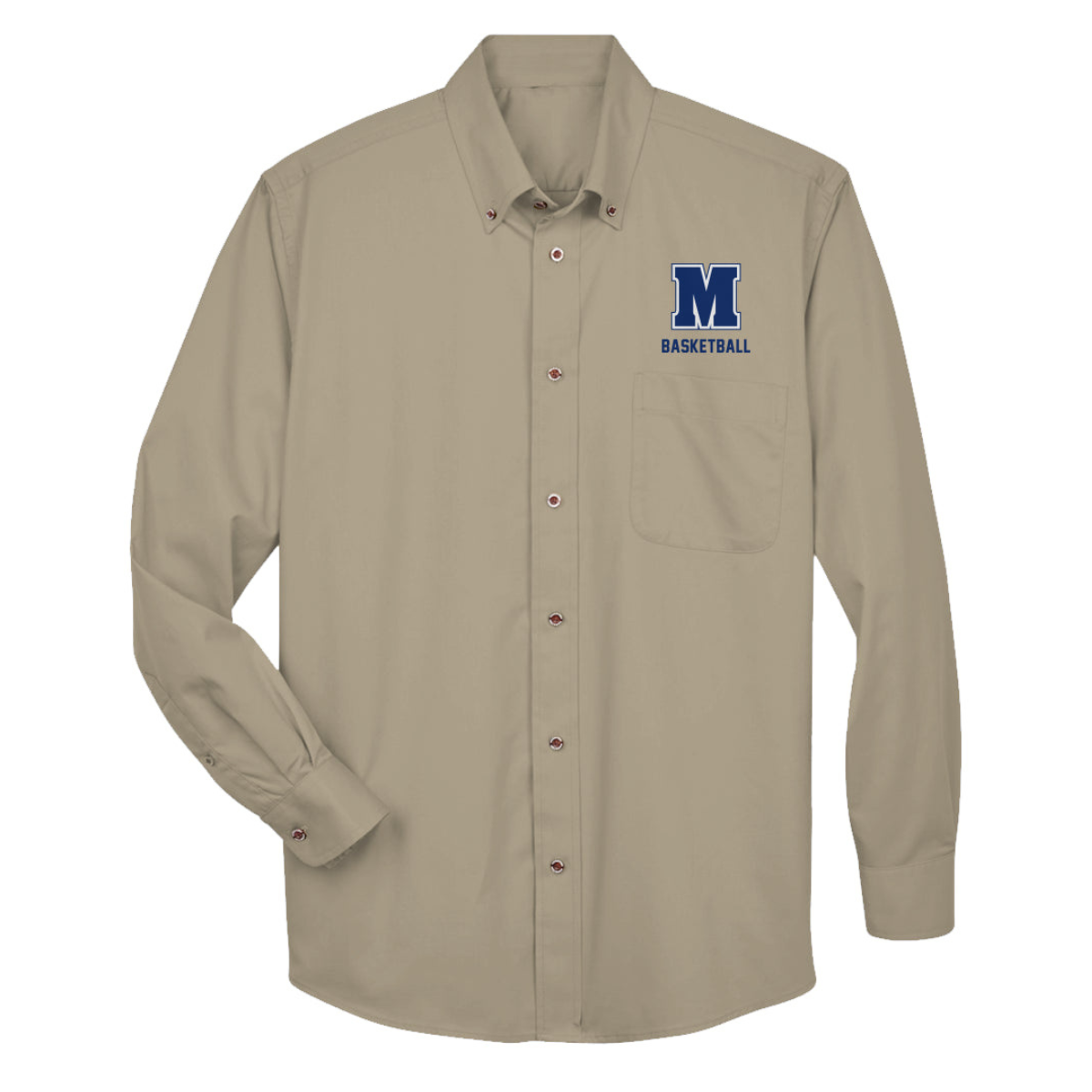 Men's Maclay Basketball Long Sleeve Button Down Twill Shirt