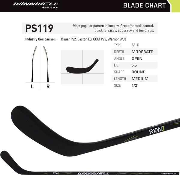 Winnwell RXW-1 Wooden Ice Hockey Stick