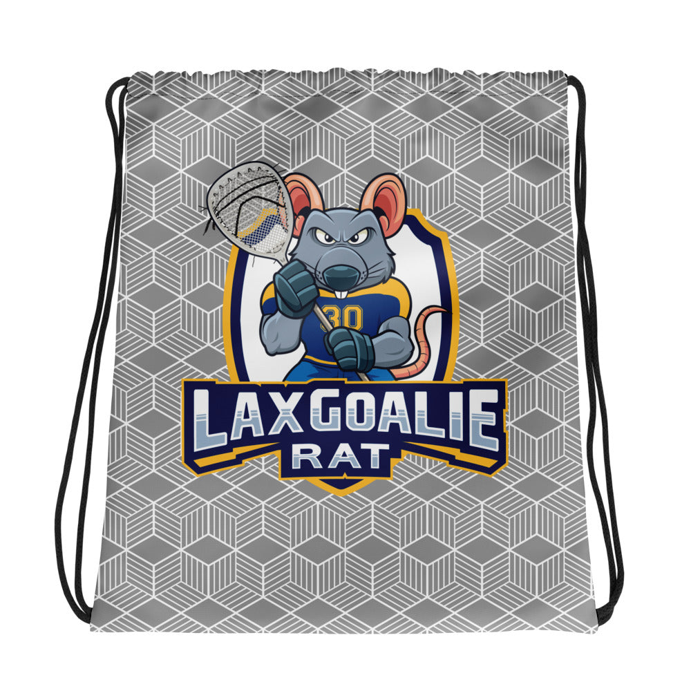 Lax Goalie Rat Drawstring Bag