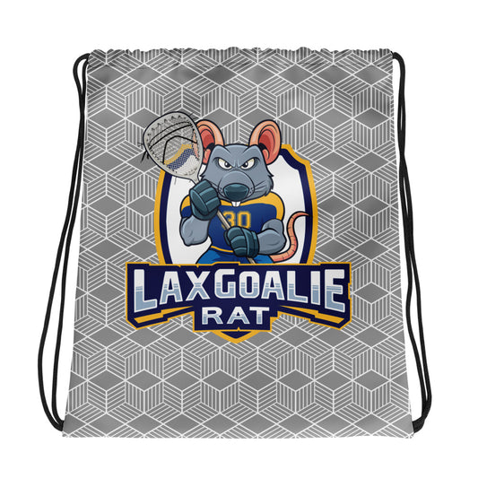 Lax Goalie Rat Drawstring Bag