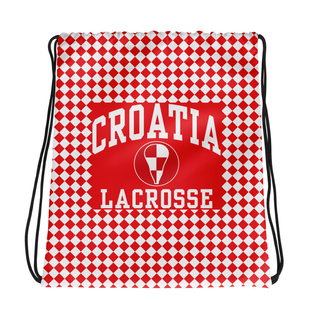 Croatia Lacrosse Drawstring Bag