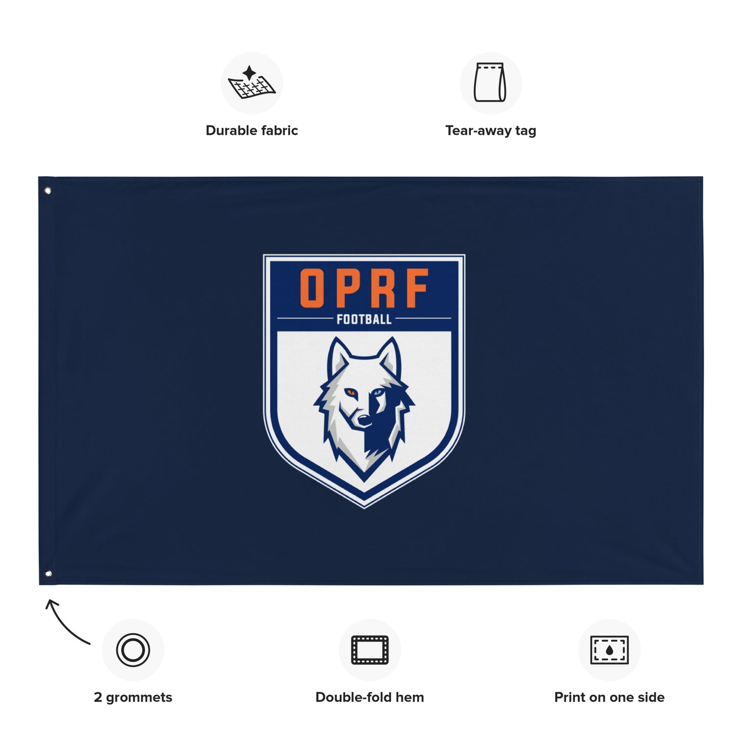 OPRF Football Wall Flag (1-Sided)