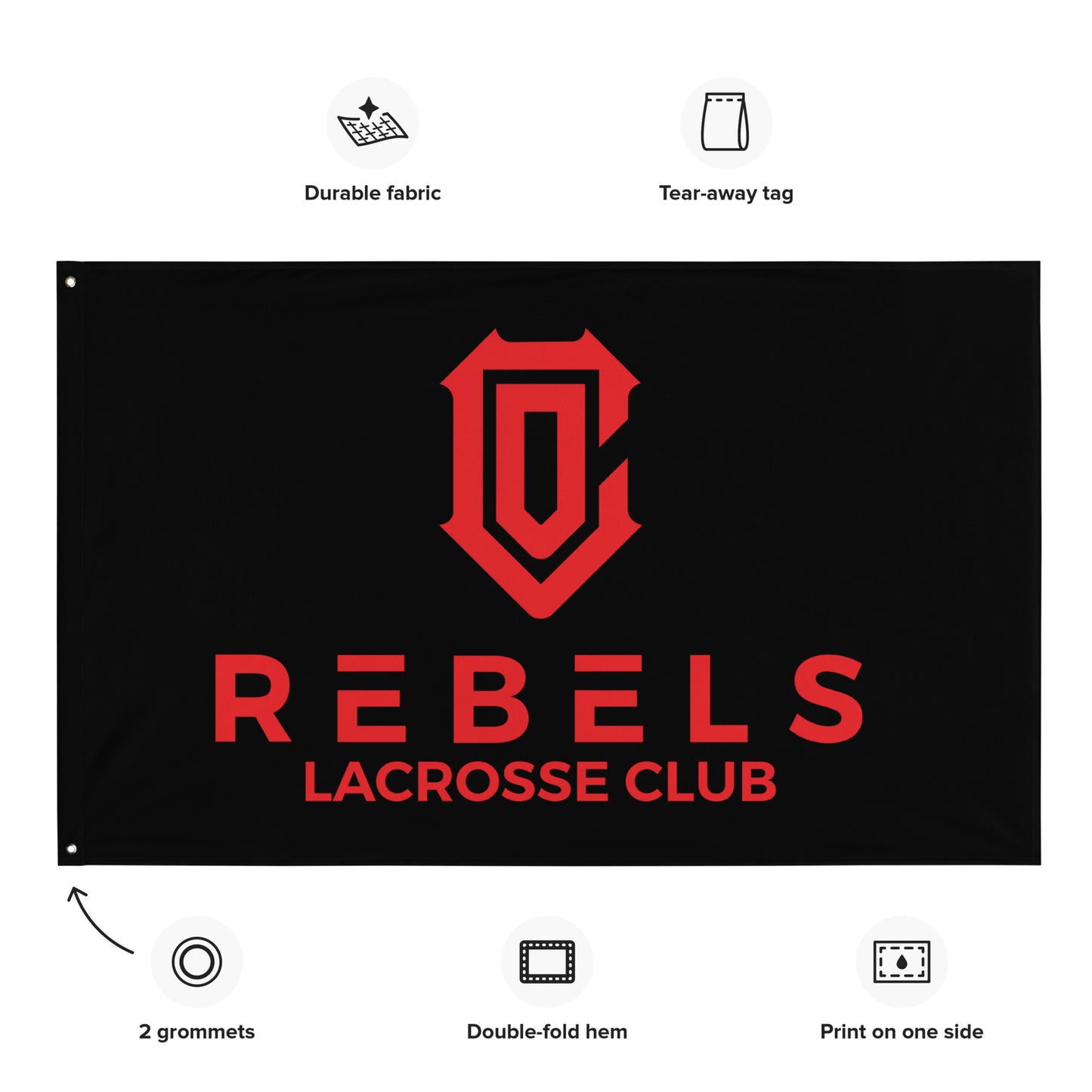 OC Rebels Wall Flag (1-Sided)