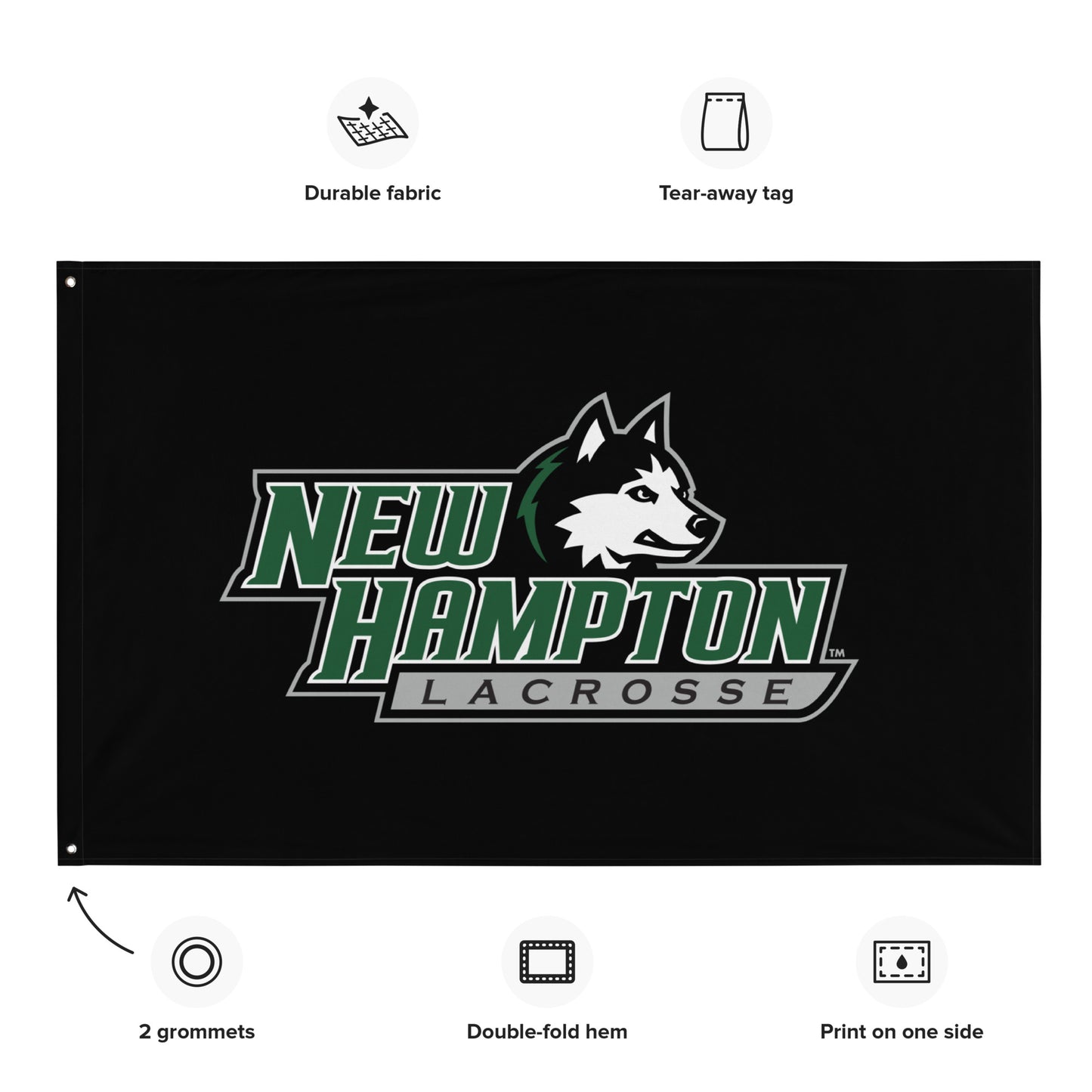 NHS Lacrosse Wall Flag (1-Sided)