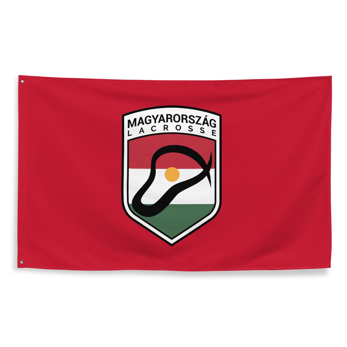 Hungary Lacrosse Wall Flag (1 Sided)