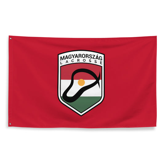 Hungary Lacrosse Wall Flag (1 Sided)