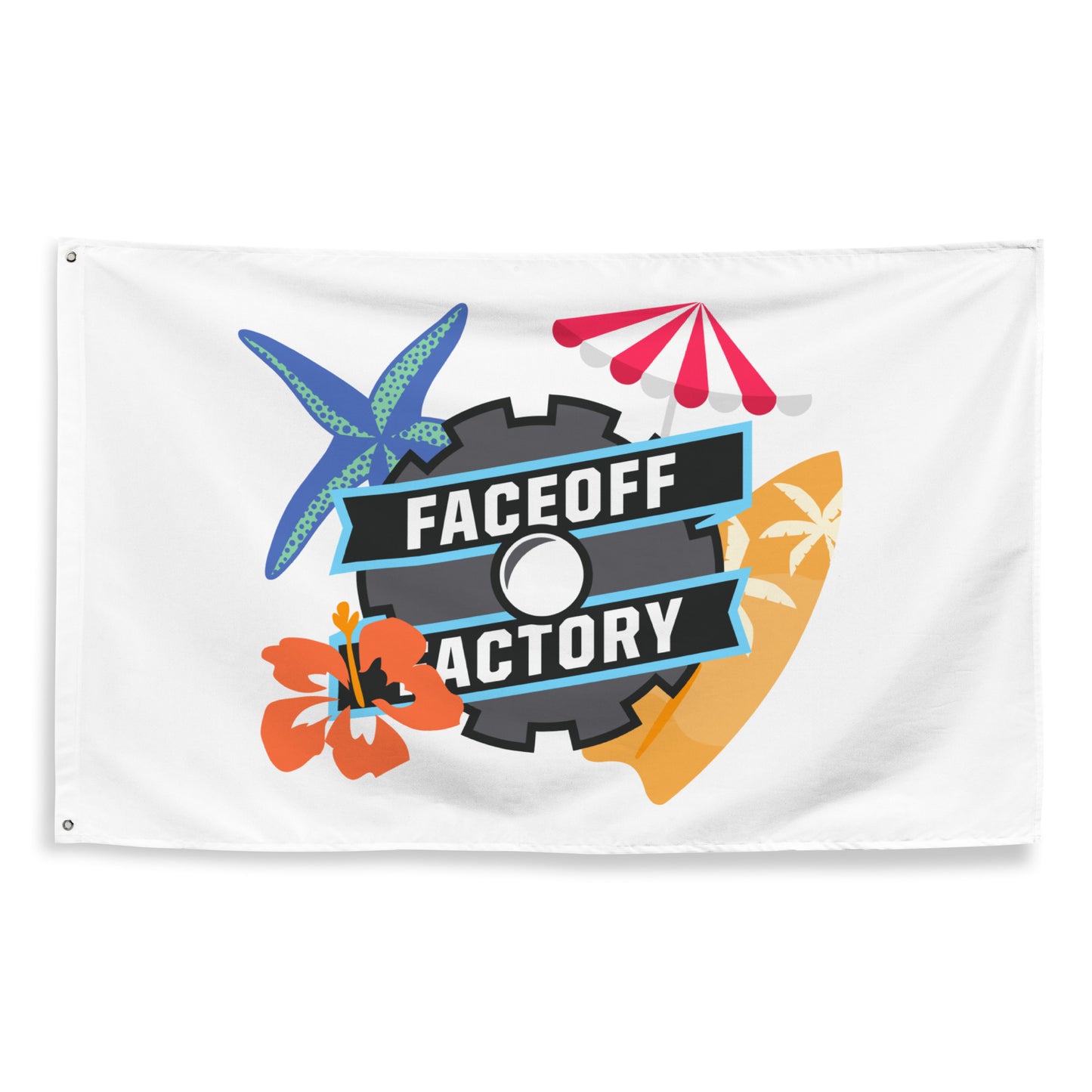 Faceoff Factory Wall Flag (1 sided)