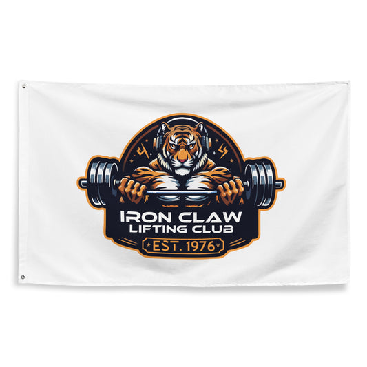 Iron Claw Lifting Club Wall Flag (1 sided)