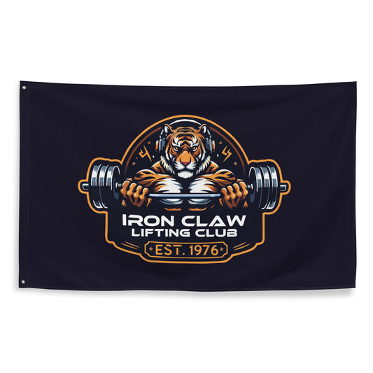 Iron Claw Lifting Club Wall Flag (1 sided)