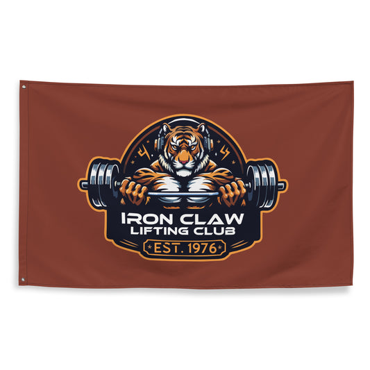 Iron Claw Lifting Club Wall Flag (1 sided)