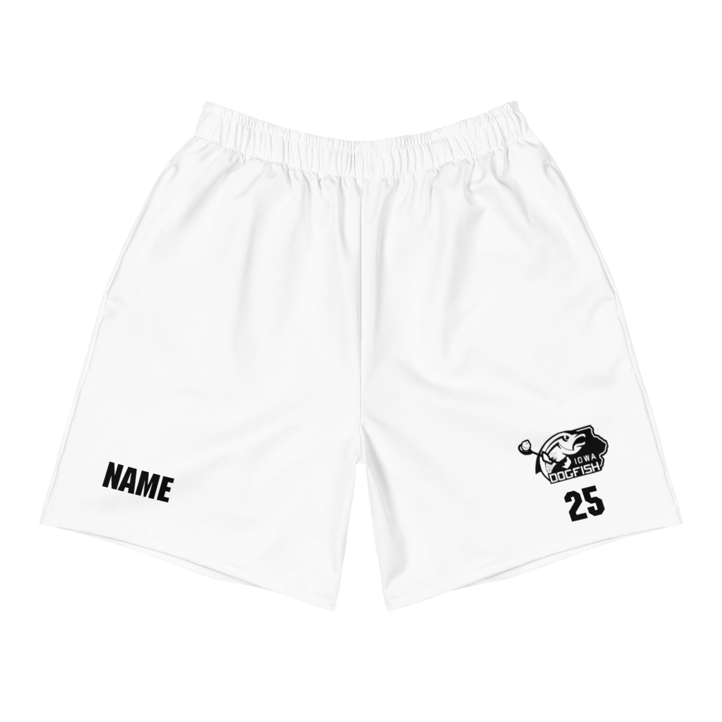 Adult Iowa Dogfish Pocketed Athletic Shorts - Personalized