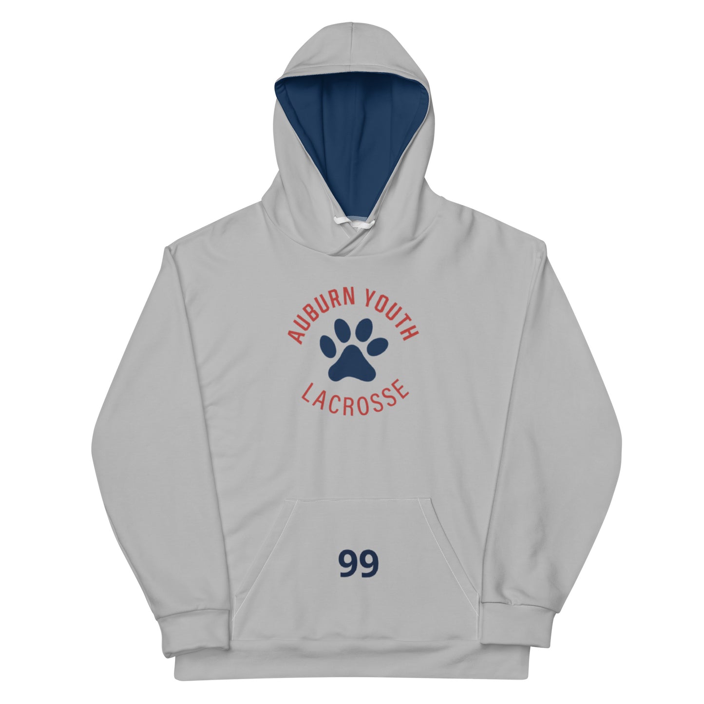 Adult Auburn Lacrosse Performance Hoodie - Personalized