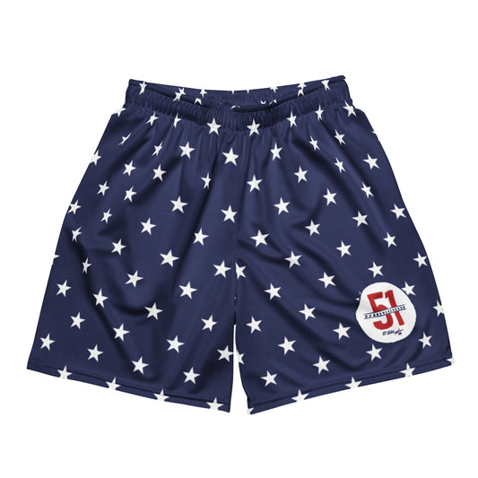 Adult 51 Stars Lacrosse Pocketed Mesh Shorts