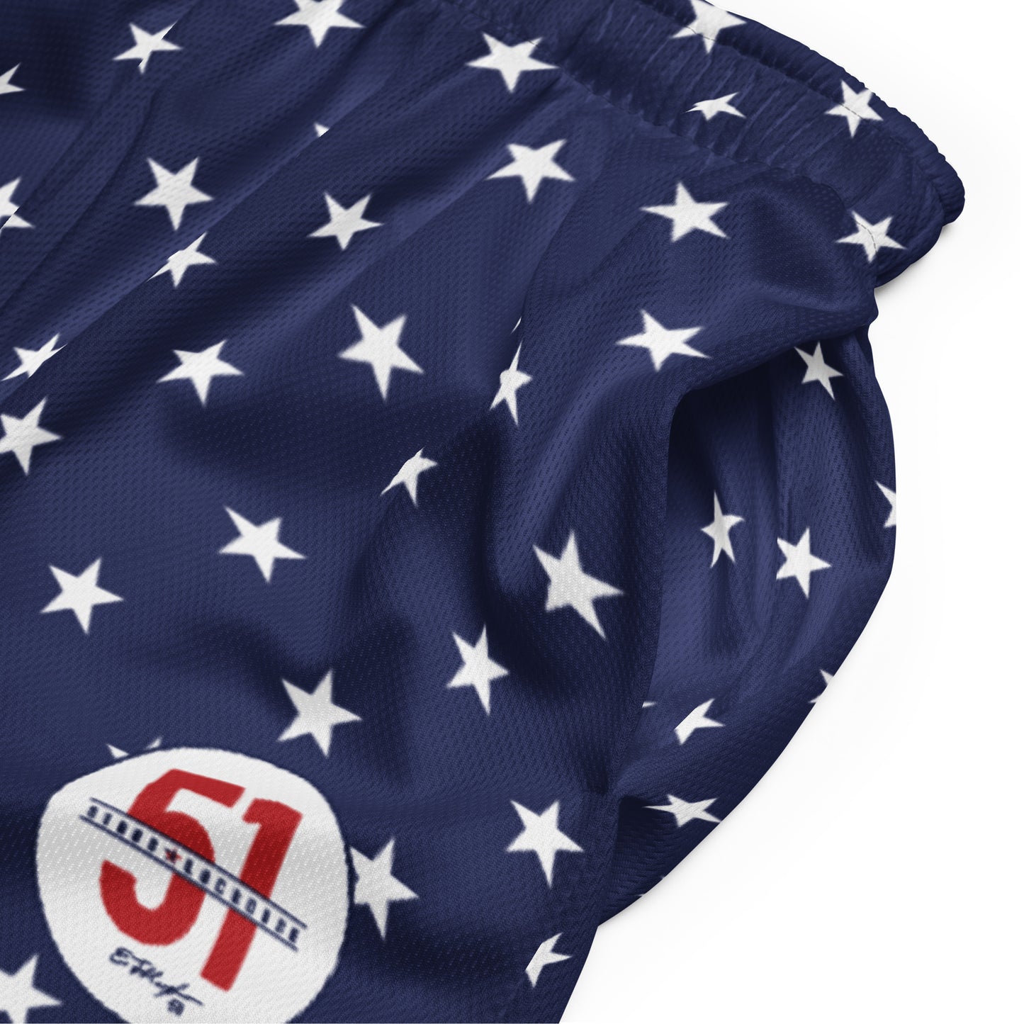 Adult 51 Stars Lacrosse Pocketed Mesh Shorts