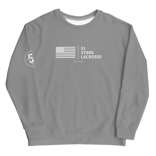 Adult 51 Stars Lacrosse Corner Crewneck Sweatshirt