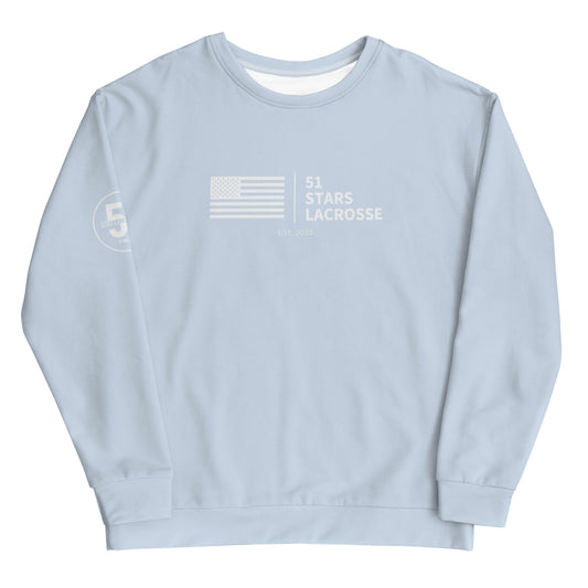 Adult 51 Stars Lacrosse Corner Crewneck Sweatshirt