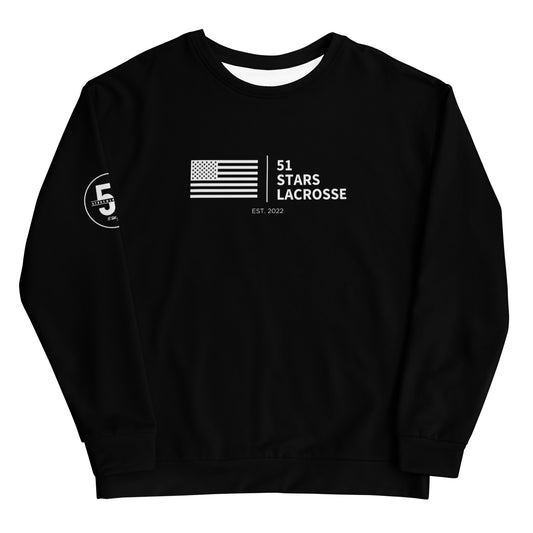 Adult 51 Stars Lacrosse Corner Crewneck Sweatshirt