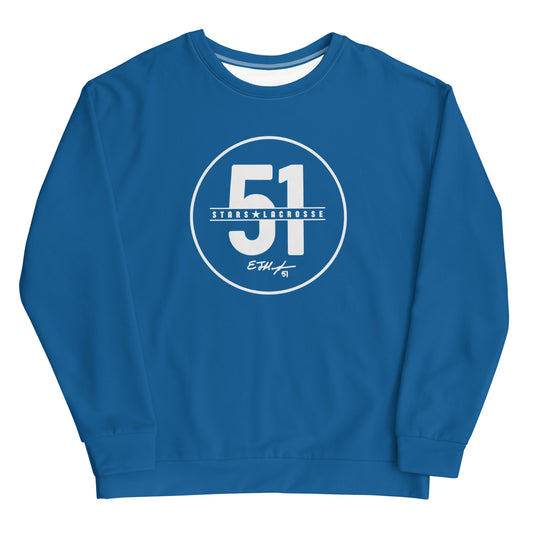 Adult 51 Stars Lacrosse Crewneck Sweatshirt