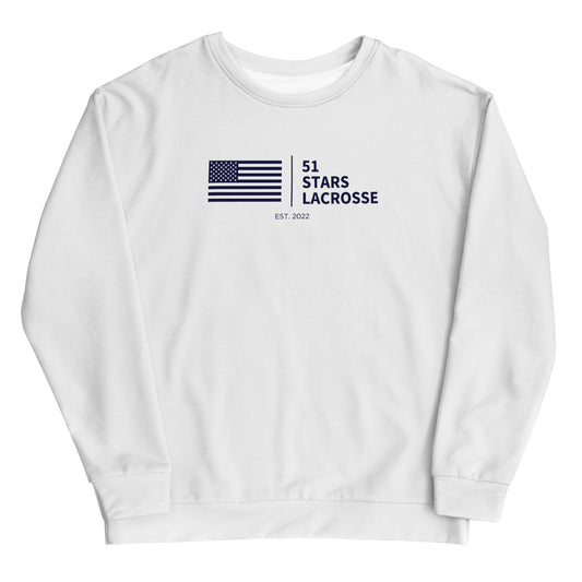 Adult 51 Stars Lacrosse Crewneck Sweatshirt