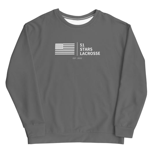 Adult 51 Stars Lacrosse Crewneck Sweatshirt