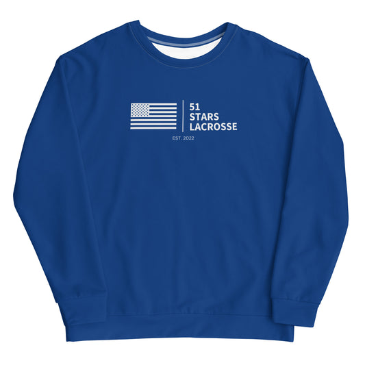 Adult 51 Stars Lacrosse Crewneck Sweatshirt