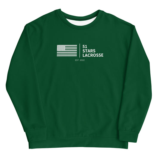 Adult 51 Stars Lacrosse Crewneck Sweatshirt